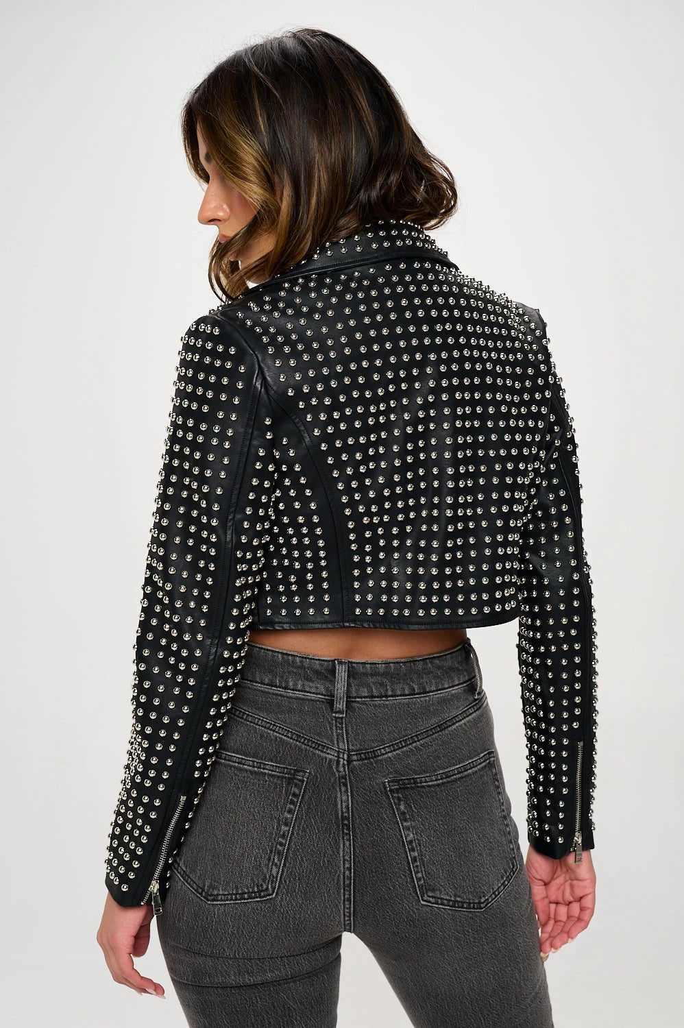 Cropped Studded Jacket