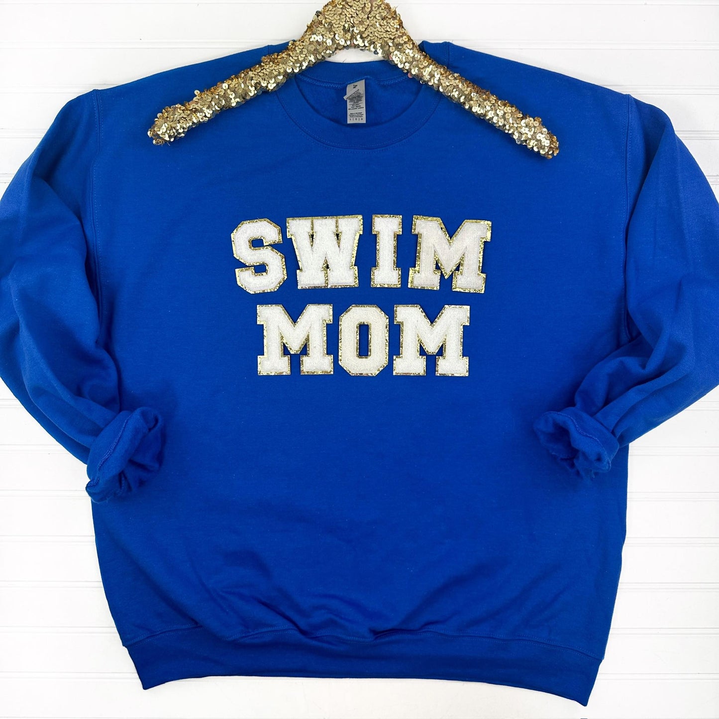 PREORDER: Swim Mom Chenille Patch Sweatshirt