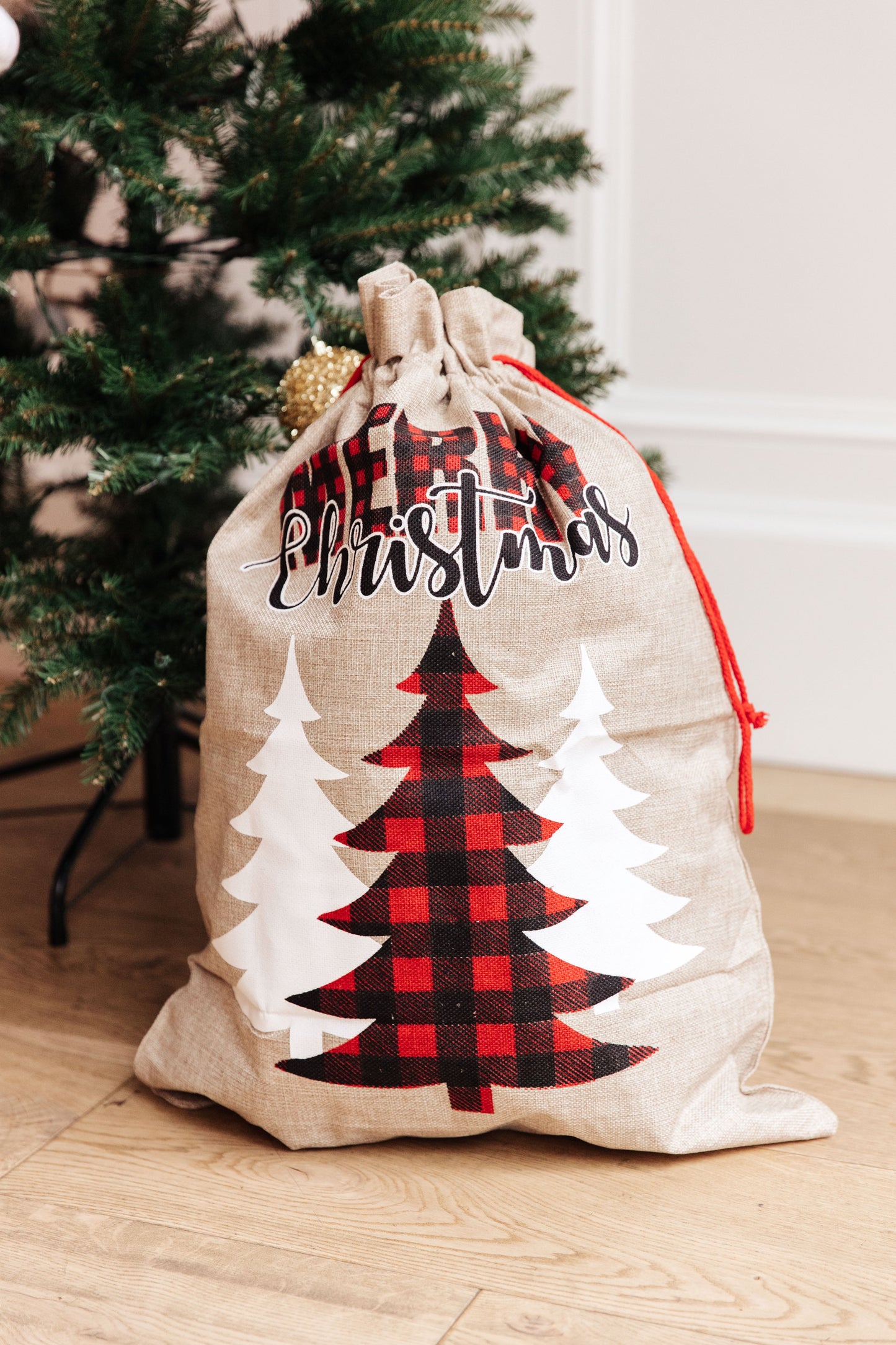 Cute Trees Santa Sack