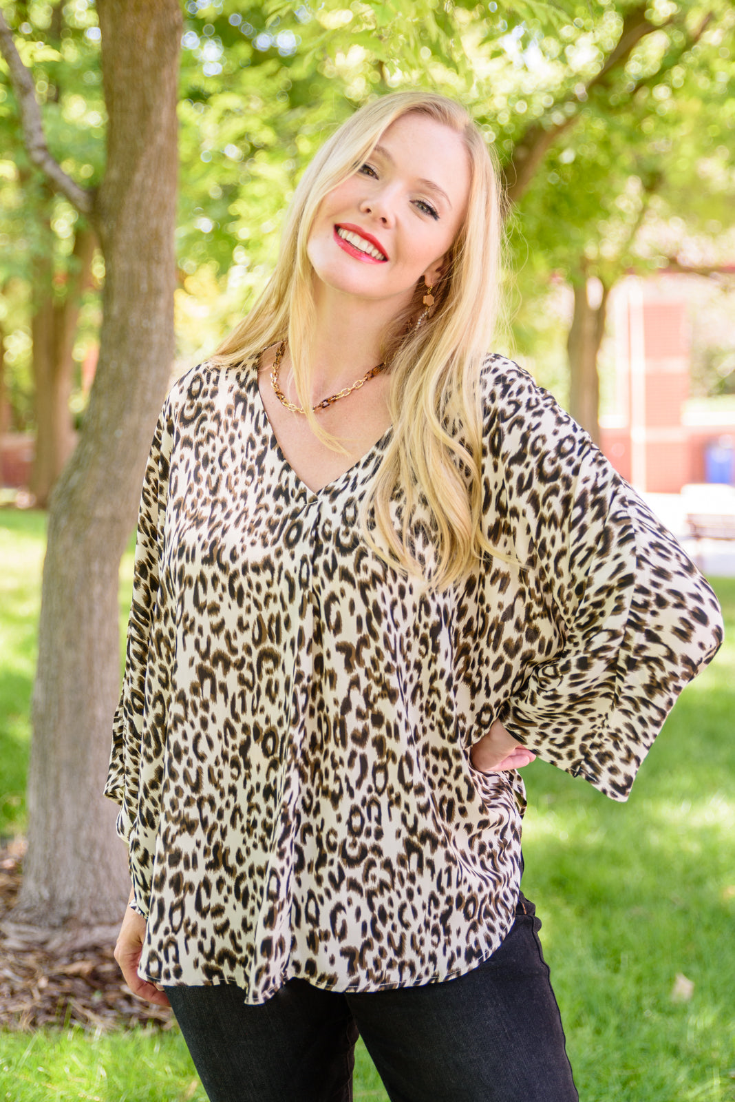 Felicity Animal Print Blouse