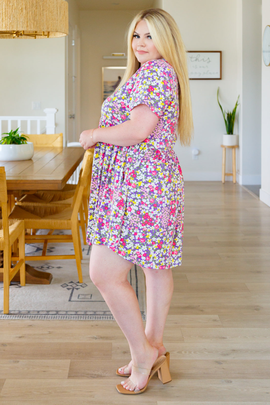 Lavender Fields Forever Floral Dress