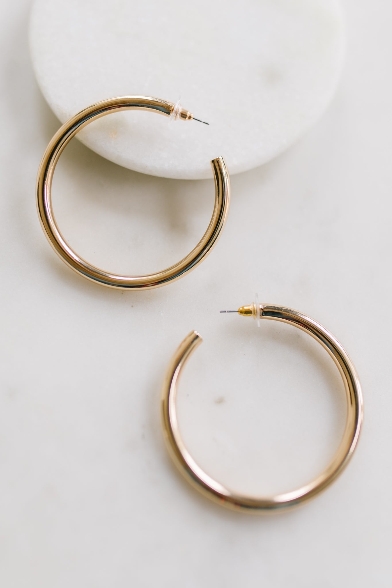 Solid Gold Hoops