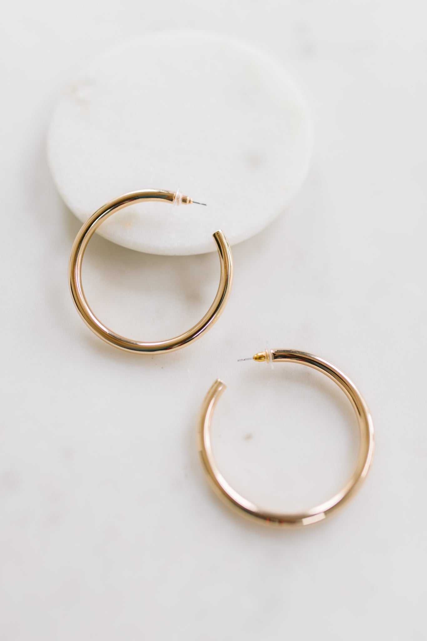 Solid Gold Hoops