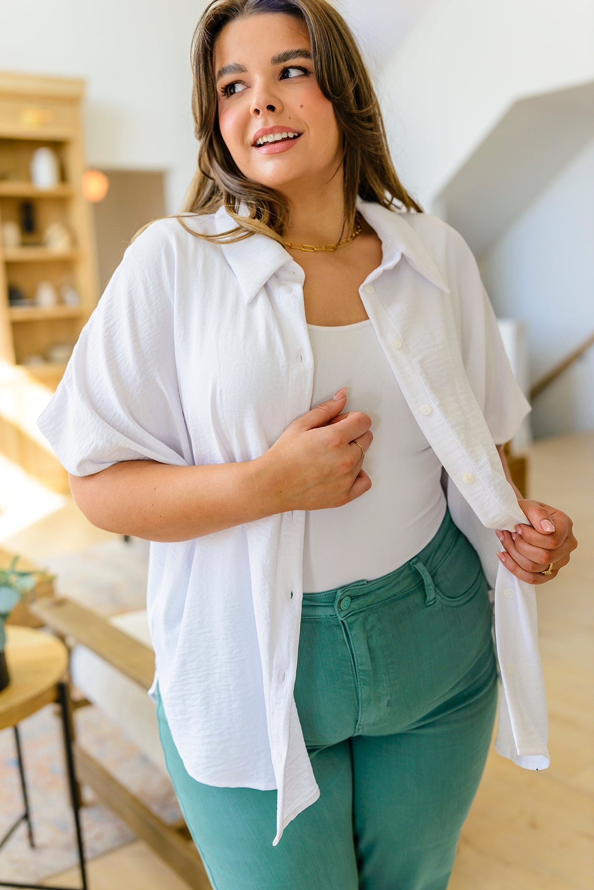 Sweet Simplicity Button Down Blouse