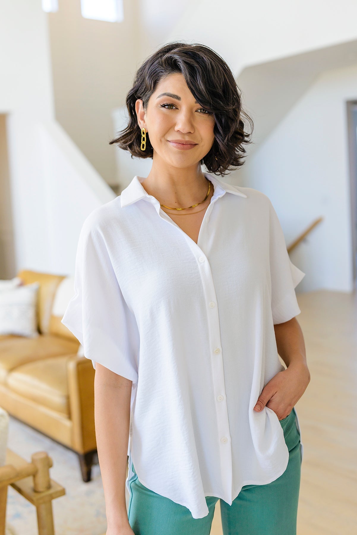 Sweet Simplicity Button Down Blouse